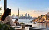 Send money from Canada to India — Toronto skyline and Varanasi ghat
